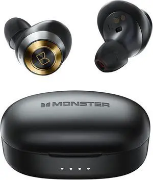 Achieve 100 AirLinks Wireless Earbuds, True Wireless Earbuds Bluetooth Headphones, Earphones in-Ear Built-in Mic Headset, Water Resistant Design for Sports, Black Gold Achieve 100 AirLinks Wireless Earbuds, True Wireless Earbuds Bluetooth Headphones, Earphones in-Ear Built-in Mic Headset, Water Resistant Design for Sports, Black Gold
