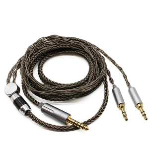 4.4mm Cable Compatible with Hifiman HE4XX, HE-400i Headphones 8 Core Braided Silver Plated Replacement Audio Upgrade Cable (4.4mm to Dual 3.5mm Male Version) 4.4mm Cable Compatible with Hifiman HE4XX, HE-400i Headphones 8 Core Braided Silver Plated Replacement Audio Upgrade Cable (4.4mm to Dual 3.5mm Male Version)