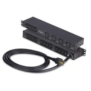 StarTech 20-Outlet 1U PDU, C13 & C19, 30A 240V, TAA (2030B8H-RACK-PDU-IC) | Server power strip, 16x C13 + 4x C19, 8x front and 12x rear outlets, NEMA L6-30P wall connection, UL-listed, 15A breakers StarTech 20-Outlet 1U PDU, C13 & C19, 30A 240V, TAA (2030B8H-RACK-PDU-IC) | Server power strip, 16x C13 + 4x C19, 8x front and 12x rear outlets, NEMA L6-30P wall connection, UL-listed, 15A breakers