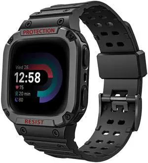 Band with Case Compatible with Fitbit Versa 4/3/2/1/Lite&Sense 2 1 | Protective Case Strap, Rugged Sport Band Men, Adjustable Wristband, All-day Comfort, Pink Sand Band with Case Compatible with Fitbit Versa 4/3/2/1/Lite&Sense 2 1 | Protective Case Strap, Rugged Sport Band Men, Adjustable Wristband, All-day Comfort, Pink Sand