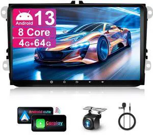 4+64G Android Car Radio Stereo with Wireless Carplay for VW Passat Tiguan Golf MK5 MK6 Jetta Skoda Seat Polo 9 Inch Capacitive Touch Screen Android Auto GPS Navigation Bluetooth FM GPS Radio 4+64G Android Car Radio Stereo with Wireless Carplay for VW Passat Tiguan Golf MK5 MK6 Jetta Skoda Seat Polo 9 Inch Capacitive Touch Screen Android Auto GPS Navigation Bluetooth FM GPS Radio