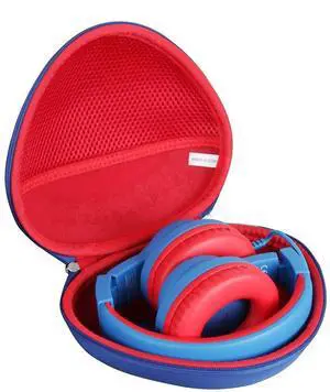 Hard Travel Case for iClever HS19 / iClever BTH12 Kids Headphones (Outer Blue + Inner Red) Hard Travel Case for iClever HS19 / iClever BTH12 Kids Headphones (Outer Blue + Inner Red)