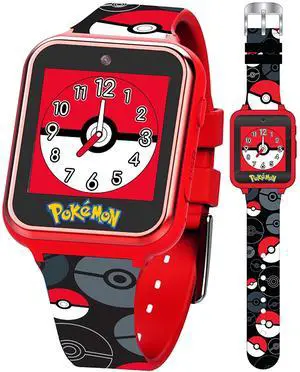 Pokemon Pokeball Touchscreen Kids Smart Watch - Red Interactive Educational Toy Watch with Camera, Alarm, Calculator for Boys & Girls - POK4230AZ Pokemon Pokeball Touchscreen Kids Smart Watch - Red Interactive Educational Toy Watch with Camera, Alarm, Calculator for Boys & Girls - POK4230AZ