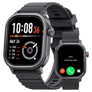 Pulse Smart Watch, 25 Days Battery, 1.96" AMOLED Display, 170+ Sport Modes, IP68 Waterproof, Bluetooth Call, 24/7 Heart Rate & Fitness Monitor for Android & iOS, Black Pulse Smart Watch, 25 Days Battery, 1.96" AMOLED Display, 170+ Sport Modes, IP68 Waterproof, Bluetooth Call, 24/7 Heart Rate & Fitness Monitor for Android & iOS, Black