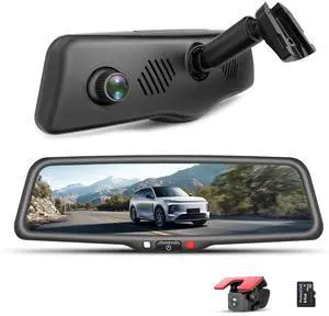 OEM Rearview Mirror Dash Cam, 9.66" Full Touch Screen Factory Installed | 2K F & 1080P R, WiFi, Night Vision, Auto Brightness Anti-Glare, 24H Parking Monitor, Backup Camera for Cars Trucks SUVs Vans OEM Rearview Mirror Dash Cam, 9.66" Full Touch Screen Factory Installed | 2K F & 1080P R, WiFi, Night Vision, Auto Brightness Anti-Glare, 24H Parking Monitor, Backup Camera for Cars Trucks SUVs Vans