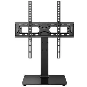 Universal TV Stand for 27-65 inch LED LCD TV Swivel Table Top Television Stand with 30 Degree Height Adjustable TV Stand with Mount TV Base with Tempered Glass Base Max VESA 400x400mm Universal TV Stand for 27-65 inch LED LCD TV Swivel Table Top Television Stand with 30 Degree Height Adjustable TV Stand with Mount TV Base with Tempered Glass Base Max VESA 400x400mm