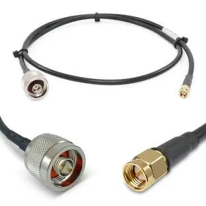 3 ft SMA Male to N Male Premium 195 Series Low-Loss Coax Cable (50 Ohm) for 4G LTE, 5G Modems/Routers, Ham, ADS-B, GPS to Antenna or Surge Arrester Use (Not for TV or WiFi) (ANT-140-020-03) 3 ft SMA Male to N Male Premium 195 Series Low-Loss Coax Cable (50 Ohm) for 4G LTE, 5G Modems/Routers, Ham, ADS-B, GPS to Antenna or Surge Arrester Use (Not for TV or WiFi) (ANT-140-020-03)