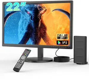22 inch TV, Portable TV with Upgraded Antenna, HDMI/USB/AV Input | 2 in 1 Stand, Small Television for Kitchen, Home, Cars, RV, Office 22 inch TV, Portable TV with Upgraded Antenna, HDMI/USB/AV Input | 2 in 1 Stand, Small Television for Kitchen, Home, Cars, RV, Office