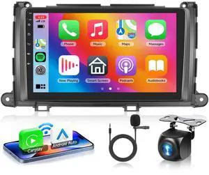 4 Core+64G Android 15 Car Stereo for Toyota Sienna 2011-2014 with Wireless Carplay Android Auto, 9 Inch Touch Screen Radio Support GPS/ 5G WiFi/Bluetooth/SWC+Backup Camera 4 Core+64G Android 15 Car Stereo for Toyota Sienna 2011-2014 with Wireless Carplay Android Auto, 9 Inch Touch Screen Radio Support GPS/ 5G WiFi/Bluetooth/SWC+Backup Camera