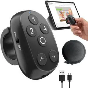 6-Button Remote Clicker Ring for Anki with Up and Down Controls | Again, Hard, Good and Easy ratings, Rechargeable, Wireless Flashcard Remote for iPhone, iPad, Mac, Android & Windows 6-Button Remote Clicker Ring for Anki with Up and Down Controls | Again, Hard, Good and Easy ratings, Rechargeable, Wireless Flashcard Remote for iPhone, iPad, Mac, Android & Windows