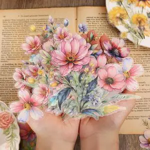 120 Pieces Watercolor Flower Stickers Set - Big 4.7" Waterproof Clear Botanical Floral Journaling Sticker for Scrapbook Junk Journal Supplies Bullet Journals Planner Collage Laptop Paper Crafts 120 Pieces Watercolor Flower Stickers Set - Big 4.7" Waterproof Clear Botanical Floral Journaling Sticker for Scrapbook Junk Journal Supplies Bullet Journals Planner Collage Laptop Paper Crafts