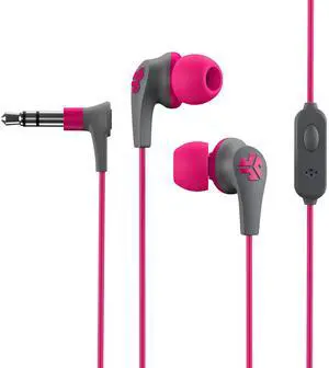 JBuds Pro Signature Earbuds, Bubblegum, Titanium 10mm Drivers, Music Controls, Universal Mic, Custom Fit with Cush Fins JBuds Pro Signature Earbuds, Bubblegum, Titanium 10mm Drivers, Music Controls, Universal Mic, Custom Fit with Cush Fins