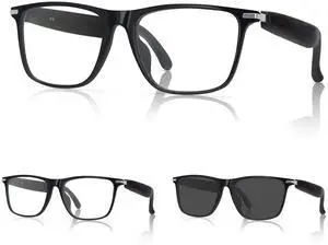 AI Smart Glasses with Open Ear Speaker, 5.4 Bluetooth,Voice Assistant Compatible,Real-Time Translation,Auto Color-Changing Lenses for Business&Outdoor Activities AI Smart Glasses with Open Ear Speaker, 5.4 Bluetooth,Voice Assistant Compatible,Real-Time Translation,Auto Color-Changing Lenses for Business&Outdoor Activities