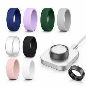 8 Pack Ring Cover Compatible with Oura Ring 5, Ultra-Thin Silicone Ring Protector Case, Soft Comfortable Anti-Scratch Ring Guard, Supports Charging with Cover On 8 Pack Ring Cover Compatible with Oura Ring 5, Ultra-Thin Silicone Ring Protector Case, Soft Comfortable Anti-Scratch Ring Guard, Supports Charging with Cover On