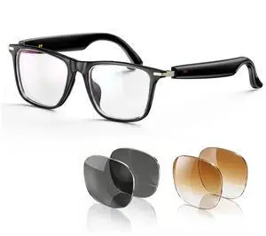 2026 AI Bluetooth Smart Glasses,AI Real-Time Translation Glasses,Music Playback & Hands-Free Calls,AI Smart Glasses with Blue Light Lenses+Sunglasses Lenses+Brown Lenses for Men & Women 2026 AI Bluetooth Smart Glasses,AI Real-Time Translation Glasses,Music Playback & Hands-Free Calls,AI Smart Glasses with Blue Light Lenses+Sunglasses Lenses+Brown Lenses for Men & Women
