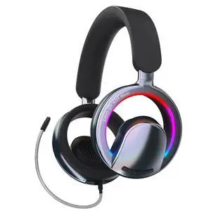 Open Ear Open-Back Headphones Wireless Bluetooth Gaming Headset with Mic for PC Switch Xbox One PS4 PS5, 3.5mm Wired Breathable Lightweight Over Ear Headphones with Microphones Adjustable RGB Light Open Ear Open-Back Headphones Wireless Bluetooth Gaming Headset with Mic for PC Switch Xbox One PS4 PS5, 3.5mm Wired Breathable Lightweight Over Ear Headphones with Microphones Adjustable RGB Light