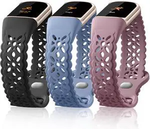 Floral Engraved Bands Compatible with Fitbit Charge 5 Band/Fitbit Charge 6 Band for Women, Charm Lace Silicone Soft Sport Watch Bands Bracelet Straps for Fitbit Charge 5/ Charge 6 Accessories Floral Engraved Bands Compatible with Fitbit Charge 5 Band/Fitbit Charge 6 Band for Women, Charm Lace Silicone Soft Sport Watch Bands Bracelet Straps for Fitbit Charge 5/ Charge 6 Accessories