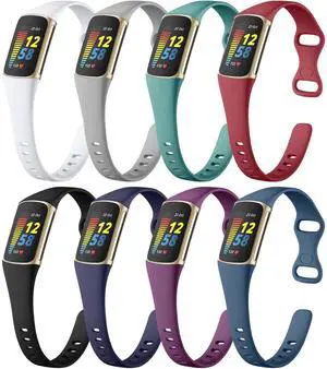 8 Pack Band Compatible with Fitbit Charge 5 Bands/Charge 6 Bands for Women Men, Soft Silicone Adjustable Sport Slim Waterproof Replacement Wristband for Fitbit Charge 6 & 5 Fitness Tracker 8 Pack Band Compatible with Fitbit Charge 5 Bands/Charge 6 Bands for Women Men, Soft Silicone Adjustable Sport Slim Waterproof Replacement Wristband for Fitbit Charge 6 & 5 Fitness Tracker