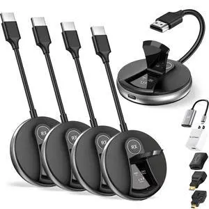 Wireless HDMI 1 Transmitter 4 Receivers G9R-Plus with LED Display, Multi-TV Splitter for Church & Sports Bars, Heat-Control Plug & Play, 5.8G/2.4G 165FT Stream Wirelessly from Laptop to Multiple TVs Wireless HDMI 1 Transmitter 4 Receivers G9R-Plus with LED Display, Multi-TV Splitter for Church & Sports Bars, Heat-Control Plug & Play, 5.8G/2.4G 165FT Stream Wirelessly from Laptop to Multiple TVs