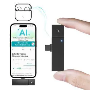 P1 mini AI Voice Recorder: Smart Voice Recorder Work with Wireless Earbuds for Meeting Lectures Calls BlueCatch Tech Digital Audio Recorder Transcription Summary HiNotes APP Control 32GB P1 mini AI Voice Recorder: Smart Voice Recorder Work with Wireless Earbuds for Meeting Lectures Calls BlueCatch Tech Digital Audio Recorder Transcription Summary HiNotes APP Control 32GB
