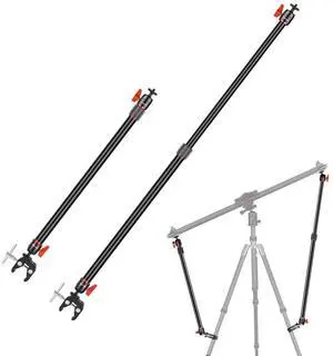 Camera Slider Support Arm Stabilizer, 2-Pack Adjustable Tripod Stability Arm for Increasing Stability in Aluminum Alloy, Extendable Poles for Camera Video Slider Rail with C Clamps and BallHead Camera Slider Support Arm Stabilizer, 2-Pack Adjustable Tripod Stability Arm for Increasing Stability in Aluminum Alloy, Extendable Poles for Camera Video Slider Rail with C Clamps and BallHead