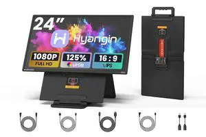 24-inch Large Portable Monitor for Laptop, 2026 Upgraded 1080P FHD 100Hz Portable Screen,125% sRGB IPS Portable Second Monitor with Adjustable Stand for Laptop, MacBook, Phones 24-inch Large Portable Monitor for Laptop, 2026 Upgraded 1080P FHD 100Hz Portable Screen,125% sRGB IPS Portable Second Monitor with Adjustable Stand for Laptop, MacBook, Phones
