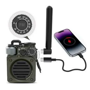 Upgraded Wild Mini 3.0 Outdoor Portable Wireless Bluetooth Speaker with FM Radio, Phone Charger/15H Playtime/IPX5 Waterproof/3 Mode Flashlight, Rugged Gear for Man Camping/Hiking/Travel(Green) Upgraded Wild Mini 3.0 Outdoor Portable Wireless Bluetooth Speaker with FM Radio, Phone Charger/15H Playtime/IPX5 Waterproof/3 Mode Flashlight, Rugged Gear for Man Camping/Hiking/Travel(Green)