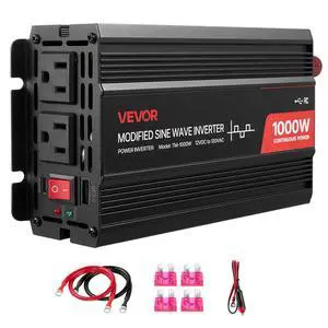 1000W Power Inverter, 12V DC to 120V AC Modified Sine Wave Inverter, Car Charger Converter with USB & Type-C Port, 2 AC Outlets, LED Indicator Light, Ideal for RV, Truck Outdoor Camping 1000W Power Inverter, 12V DC to 120V AC Modified Sine Wave Inverter, Car Charger Converter with USB & Type-C Port, 2 AC Outlets, LED Indicator Light, Ideal for RV, Truck Outdoor Camping