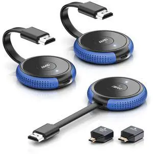 4K Wireless HDMI 2 Transmitters & 1 Receiver, 2.4/5.8GHz HDMI Wireless Multiple TX, Casting Video &Audio Extender for Laptop, DSLR, TV Box, Smartphone to Monitor, Projector, TV - 328FT 4K Wireless HDMI 2 Transmitters & 1 Receiver, 2.4/5.8GHz HDMI Wireless Multiple TX, Casting Video &Audio Extender for Laptop, DSLR, TV Box, Smartphone to Monitor, Projector, TV - 328FT