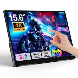 Portable Touch Monitor 15.6-inch 4K UHD 3840×2160 100% sRGB USB-C HDMI Monitor,Aluminum Alloy Shell,10-Point TouchPortable IPS Screen Computer Display Dual Speaker for Laptop Mac Switch PS5/4 Portable Touch Monitor 15.6-inch 4K UHD 3840×2160 100% sRGB USB-C HDMI Monitor,Aluminum Alloy Shell,10-Point TouchPortable IPS Screen Computer Display Dual Speaker for Laptop Mac Switch PS5/4