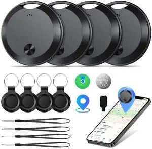 Air Tracker Tags-4 Pack: Smart Bluetooth Tracker, Item Finder Works with Apple Find My (iOS Only) App, Trakcer Tag Locator for Keys, Luggage, Satchel, weTag mini. (Not for Android Devices) Air Tracker Tags-4 Pack: Smart Bluetooth Tracker, Item Finder Works with Apple Find My (iOS Only) App, Trakcer Tag Locator for Keys, Luggage, Satchel, weTag mini. (Not for Android Devices)