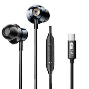 Wired Earbuds with ENC Noise Canceling Mic, Deep Bass Stereo Wired Earphones, Plug in USB C/Type C Headphones Compatible with iPhone 17/16/15, Samsung, Android, Gaming, Laptop, Clear Calls Wired Earbuds with ENC Noise Canceling Mic, Deep Bass Stereo Wired Earphones, Plug in USB C/Type C Headphones Compatible with iPhone 17/16/15, Samsung, Android, Gaming, Laptop, Clear Calls