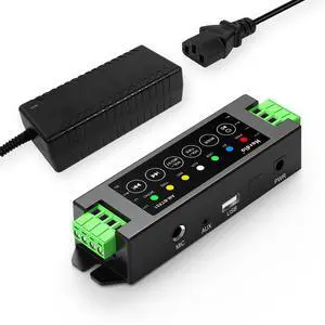 4-Channel Amplifier Bluetooth 5.0 Amp Receiver 200W Power Output with 19V3A AC-DC Power Supply Wall Mounting,USB/MIC/AUX/TWS,for Home/Garage/Ceiling/Passive Speakers (40W Each Channel) 4-Channel Amplifier Bluetooth 5.0 Amp Receiver 200W Power Output with 19V3A AC-DC Power Supply Wall Mounting,USB/MIC/AUX/TWS,for Home/Garage/Ceiling/Passive Speakers (40W Each Channel)