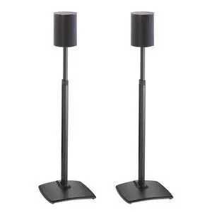 Height-Adjustable Speaker Stands Pair for Sonos Era 100 - Premium Speaker Stand w/Durable Steel Design & Built-in Cable Managment - Easy DIY Install - Black Height-Adjustable Speaker Stands Pair for Sonos Era 100 - Premium Speaker Stand w/Durable Steel Design & Built-in Cable Managment - Easy DIY Install - Black