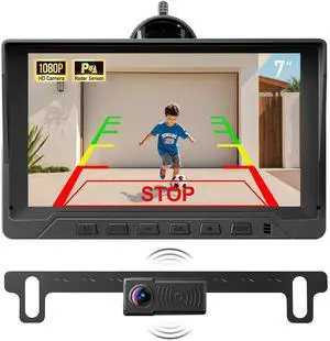 1080P Backup Camera with Sensors Parking Distance Control (PDC) System | Radar Sensing Warning,Waterproof, Night Vision,Rear View Camera with 7'' Monitor,for Cars/Truck/SUV/RV/Van/Trailer 1080P Backup Camera with Sensors Parking Distance Control (PDC) System | Radar Sensing Warning,Waterproof, Night Vision,Rear View Camera with 7'' Monitor,for Cars/Truck/SUV/RV/Van/Trailer
