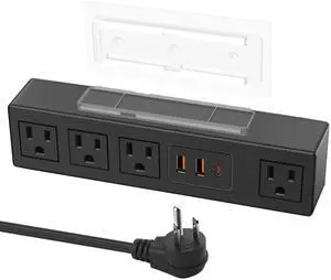 Power Strip with USB Fast Charg, Flat Plug Extension Cord, 10Ft, 30W | Under Desk Surge Protector 1200J, With Self Adhesive Holder,Wide Spaced,Desktop Edge Mount for Office Home Workshop Gaming Power Strip with USB Fast Charg, Flat Plug Extension Cord, 10Ft, 30W | Under Desk Surge Protector 1200J, With Self Adhesive Holder,Wide Spaced,Desktop Edge Mount for Office Home Workshop Gaming