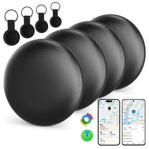 Tracker Tag, Bluetooth Item Finder, Compatible with Both iOS & Android | Works with Find My & Find Hub Apps, for Keys, Wallet, Luggage, Pets, 4-Pack Tracker Tag, Bluetooth Item Finder, Compatible with Both iOS & Android | Works with Find My & Find Hub Apps, for Keys, Wallet, Luggage, Pets, 4-Pack