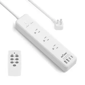 Remote Control Power Strip with 3 Independent Outlets, 4 USBs | 20W USB-C, 3.9Ft Extension Cord, 15A/1875W Overload, Protection for Home Office Remote Control Power Strip with 3 Independent Outlets, 4 USBs | 20W USB-C, 3.9Ft Extension Cord, 15A/1875W Overload, Protection for Home Office