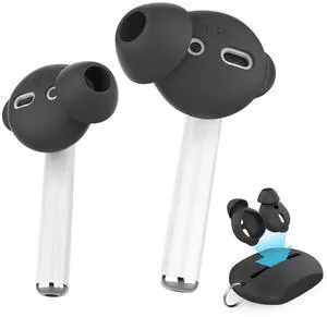 4 Pairs AirPods Ear Tips | Added Storage Pouch, Noise Reduction, Anti Slip, Secure Fit, Comfortable Silicone Ear Tips Compatible with Apple AirPods 4 Pairs AirPods Ear Tips | Added Storage Pouch, Noise Reduction, Anti Slip, Secure Fit, Comfortable Silicone Ear Tips Compatible with Apple AirPods