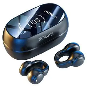 Wireless Earbuds Open Ear Clip Headphones Air Conduction Earbuds LED Power Display Earphones Sport Bluetooth 5.3 Headphones (Black) Wireless Earbuds Open Ear Clip Headphones Air Conduction Earbuds LED Power Display Earphones Sport Bluetooth 5.3 Headphones (Black)