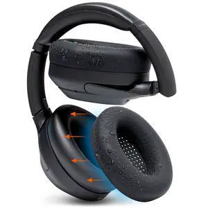SweatZ XM4 - Patented Protective Earpad Sweat Covers for Sony WH1000XM4 by | Silicone Ear Covers for Sony WH-1000XM4 Headphones | Sweatproof & Easily Washable | Black SweatZ XM4 - Patented Protective Earpad Sweat Covers for Sony WH1000XM4 by | Silicone Ear Covers for Sony WH-1000XM4 Headphones | Sweatproof & Easily Washable | Black