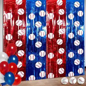 2 Pack Baseball Foil Fringe Curtain 3.3x6.6 ft Baseball Backdrop | Baseball Birthday Party Backdrop, Sports Team Decorations, Tinsel Curtain Photo Background, Baseball Party Banner Wall Decors 2 Pack Baseball Foil Fringe Curtain 3.3x6.6 ft Baseball Backdrop | Baseball Birthday Party Backdrop, Sports Team Decorations, Tinsel Curtain Photo Background, Baseball Party Banner Wall Decors
