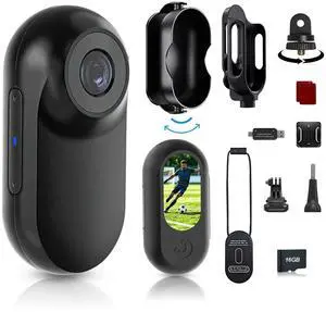 Mini Body Camera, Thumb Size Wearable 1080P Action Camera with 16GB | Magnetic Necklace POV Cam, Helmet Mount,Mounting Kit for Cycling,Vlogging,Sports,Up to 128GB Expandable,Gift for Men & Women Mini Body Camera, Thumb Size Wearable 1080P Action Camera with 16GB | Magnetic Necklace POV Cam, Helmet Mount,Mounting Kit for Cycling,Vlogging,Sports,Up to 128GB Expandable,Gift for Men & Women