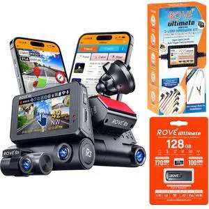 R3 3 Channel Dash Cam with Hardwire Kit and 128GB Card | Bundle Includes Hardwire Kit and 128GB Card, Front Rear and Cabin, IR Night Vision, Quad-Mode GPS, 3in IPS Touch Screen R3 3 Channel Dash Cam with Hardwire Kit and 128GB Card | Bundle Includes Hardwire Kit and 128GB Card, Front Rear and Cabin, IR Night Vision, Quad-Mode GPS, 3in IPS Touch Screen