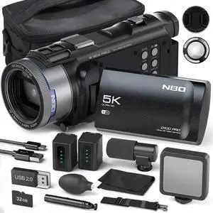 Camcorder Video Camera, True 5K 48MP Vlogging Camera with Autofocus, WiFi,16X Digital Zoom,3" 270° IPS Screen,32GB Card,2 Batteries & Microphone,Black for YouTube & Travel Recording (Black) Camcorder Video Camera, True 5K 48MP Vlogging Camera with Autofocus, WiFi,16X Digital Zoom,3" 270° IPS Screen,32GB Card,2 Batteries & Microphone,Black for YouTube & Travel Recording (Black)
