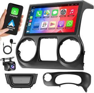 (4GB+64GB) Android Car Radio Stereo for Jeep JK Wrangler 2015 2016 2017 10.2 Inch Touchscreen Support Wireless Carplay/Android Auto/WiFi/GPS/Bluetooth5.2/Back-up Camera/FM/SWC (4GB+64GB) Android Car Radio Stereo for Jeep JK Wrangler 2015 2016 2017 10.2 Inch Touchscreen Support Wireless Carplay/Android Auto/WiFi/GPS/Bluetooth5.2/Back-up Camera/FM/SWC