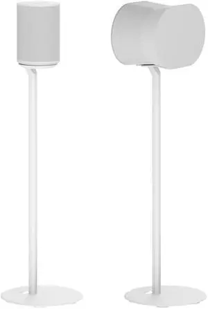Floor Stands for Sonos Era 100, SL, 300, 2 Pack, White | Fixed height floor stand for Sonos Era 100, 100 SL, and Era 300, sold as a pair, 28.2" Tall w/o Speaker, Cable Management Floor Stands for Sonos Era 100, SL, 300, 2 Pack, White | Fixed height floor stand for Sonos Era 100, 100 SL, and Era 300, sold as a pair, 28.2" Tall w/o Speaker, Cable Management