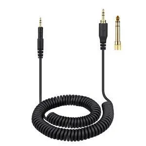 ATH-M50x Cable Coiled Aux Cord for Audio Technica M40x M70x Wired Headphone | 2.5mm to 3.5mm(1/8") Extension Wire with 6.35mm(1/4") Adapter, 14ft ATH-M50x Cable Coiled Aux Cord for Audio Technica M40x M70x Wired Headphone | 2.5mm to 3.5mm(1/8") Extension Wire with 6.35mm(1/4") Adapter, 14ft