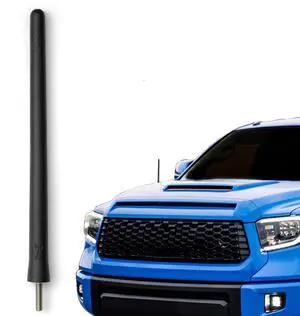 Short Rubber Antenna fits Toyota Tundra (2000-2020) - USA Stainless Steel Threading - The Original 6 3/4 Inch Accessories - Car Wash Proof - Internal Copper Coil Short Rubber Antenna fits Toyota Tundra (2000-2020) - USA Stainless Steel Threading - The Original 6 3/4 Inch Accessories - Car Wash Proof - Internal Copper Coil