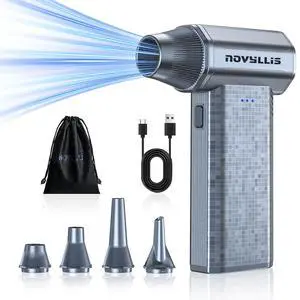 Cordless Compressed Air Duster, 150000RPM Super Power Electric Air Duster, 3-Gear Adjustable Mini Air Blower for Computer, Keyboard, Outdoor, House and Car Cleaning (Silvery) Cordless Compressed Air Duster, 150000RPM Super Power Electric Air Duster, 3-Gear Adjustable Mini Air Blower for Computer, Keyboard, Outdoor, House and Car Cleaning (Silvery)